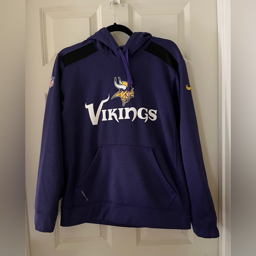 Men’s Nike NFL On Field Therma-fit purple hoodie sweatshirt Minnesota Vikings S